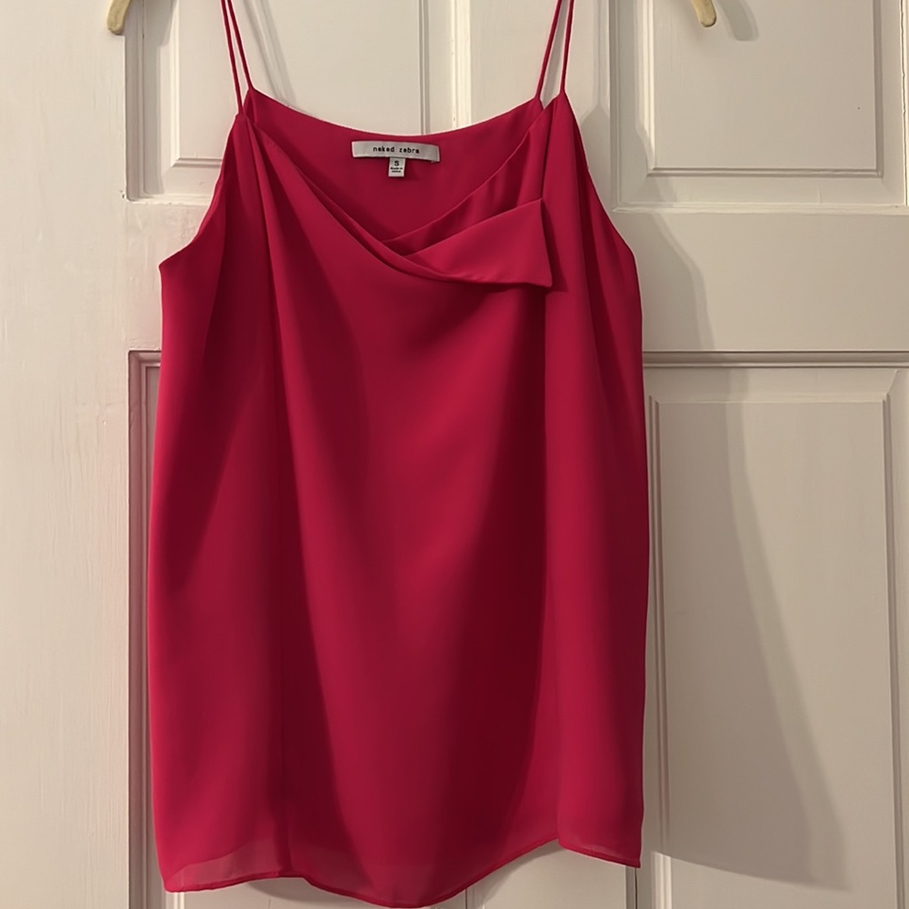 Naked zebra spaghetti strap tank. Small